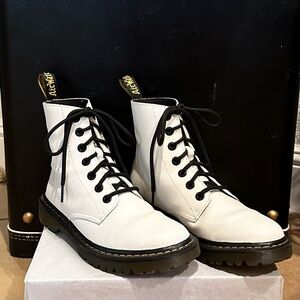 Dr. Martens Black and White Combat Boots